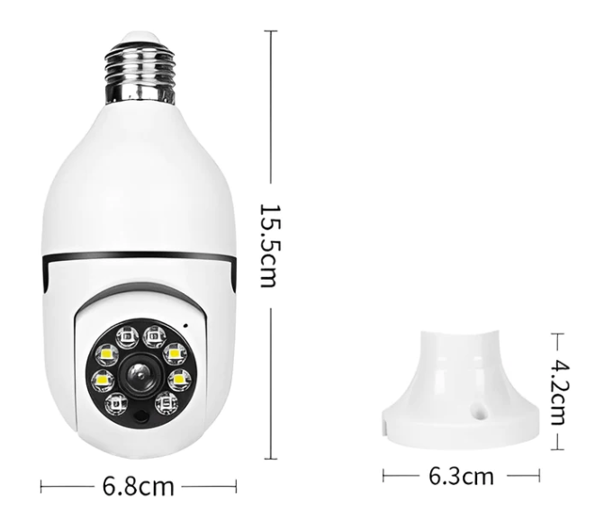 Câmera Wi-fi Inteligente 360° Com Visão Noturna HD